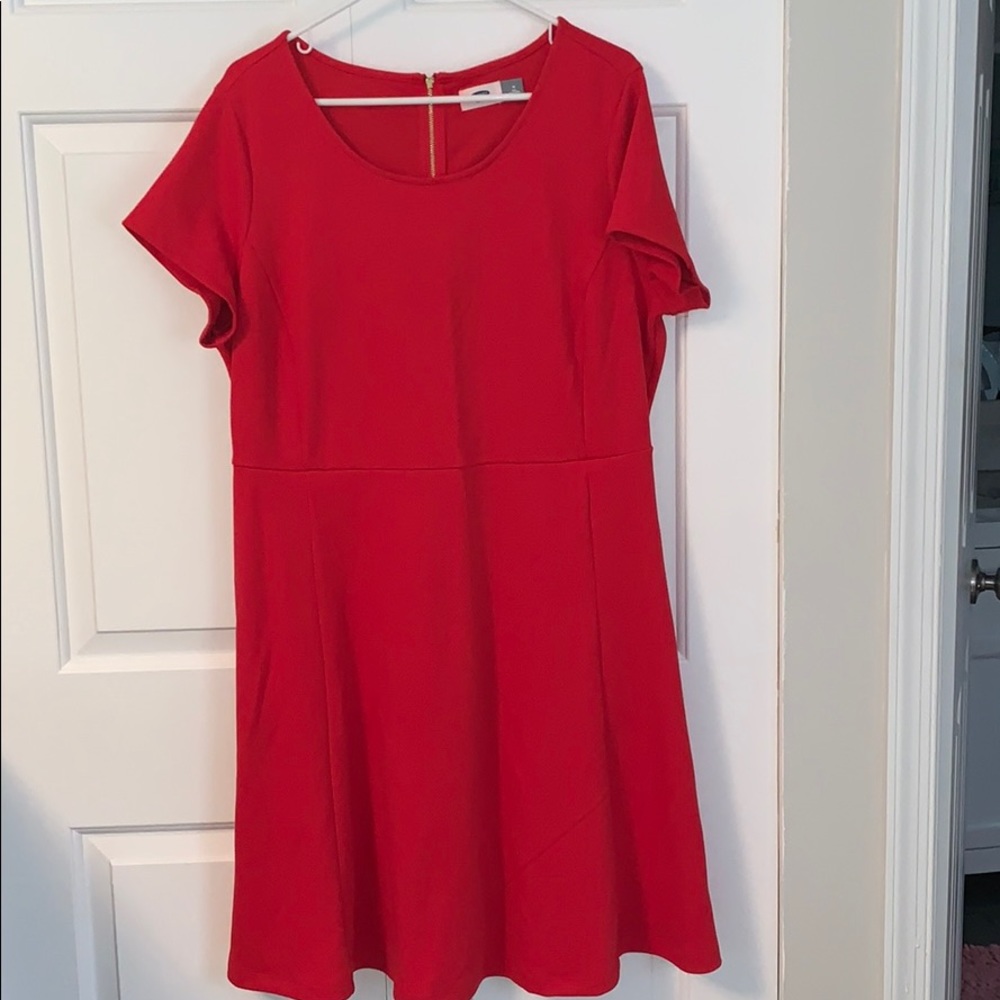 Old Navy 1X red swing dress